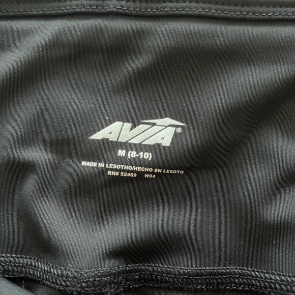 NWT AVIA black stretch yoga work out tights ankle length pants size Medium - Picture 3 of 7